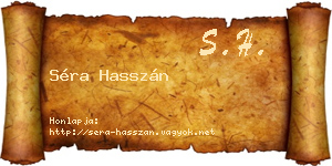 Séra Hasszán névjegykártya